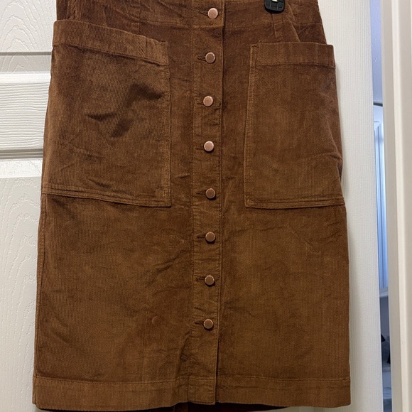 Sonoma Brown Button-Front Pencil Skirt - Picture 3 of 4